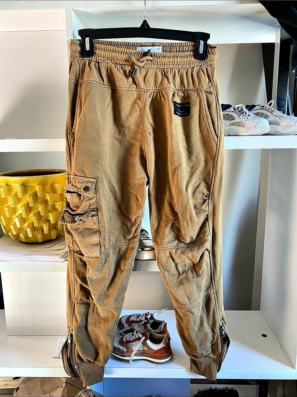 Adidas Women's Cargo Jogger Pants Brown Size 10